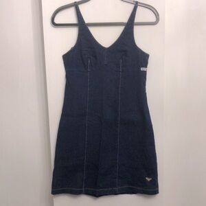 ROXY Quick Silver Denim Sundress Dark Blue, Size Small